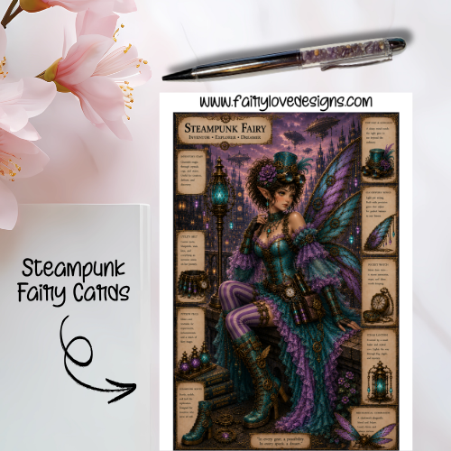 Sitting Steampunk Fairy Cards