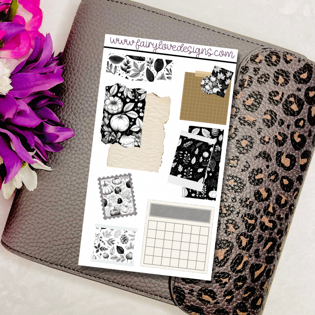 Monochrome Fall Journaling Kit with Rip Sheets