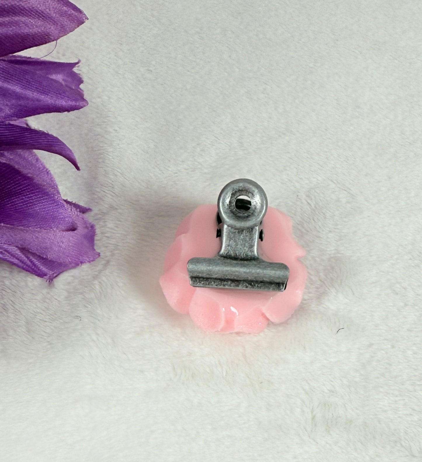 Dark/Light Pink Rose Journaling Clip