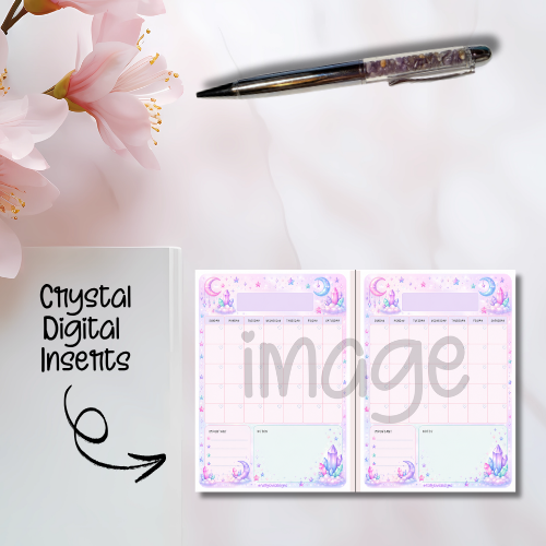 B6 Disc Crysal Inserts - printable