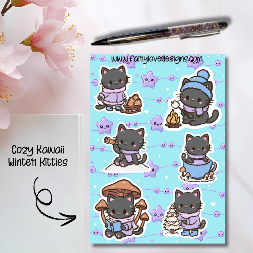 Cozy Kawaii Winter Kitties