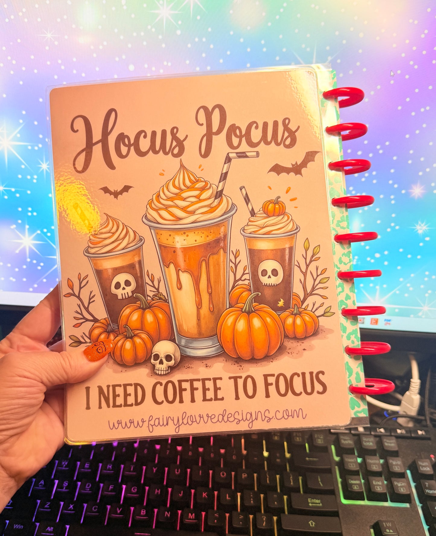 Fall Vibes Happy Planner Classic Cover and Bookmarks