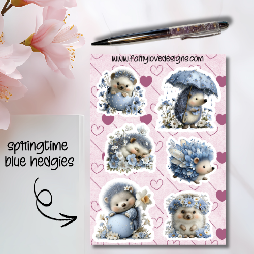 Springtime Blue Hedgies