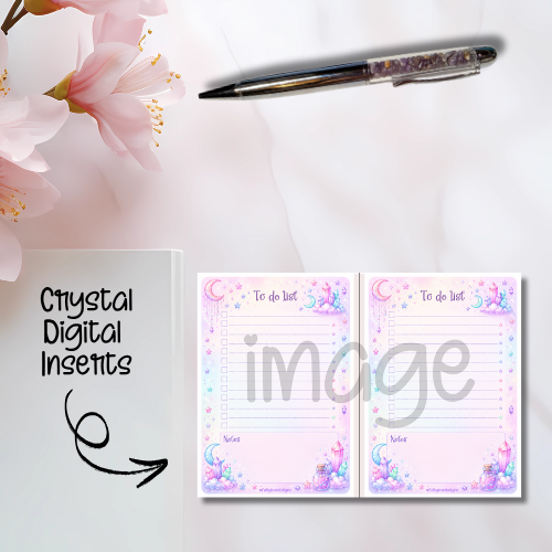 B6 Disc Crysal Inserts - printable
