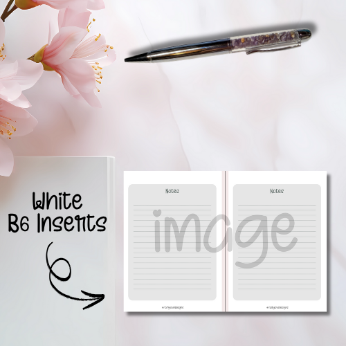 B6 Disc White Inserts - printable