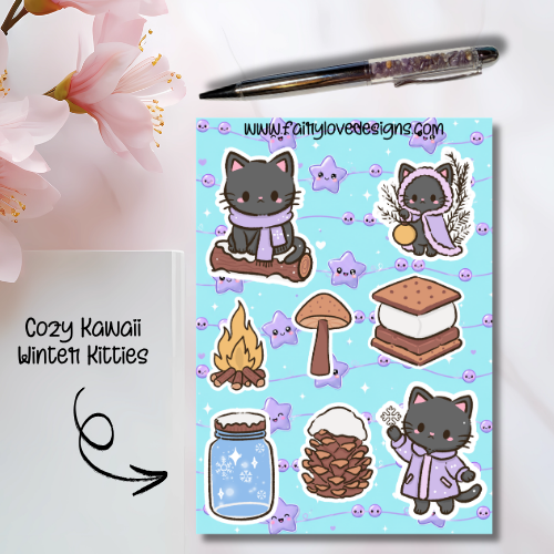 Cozy Kawaii Winter Kitties