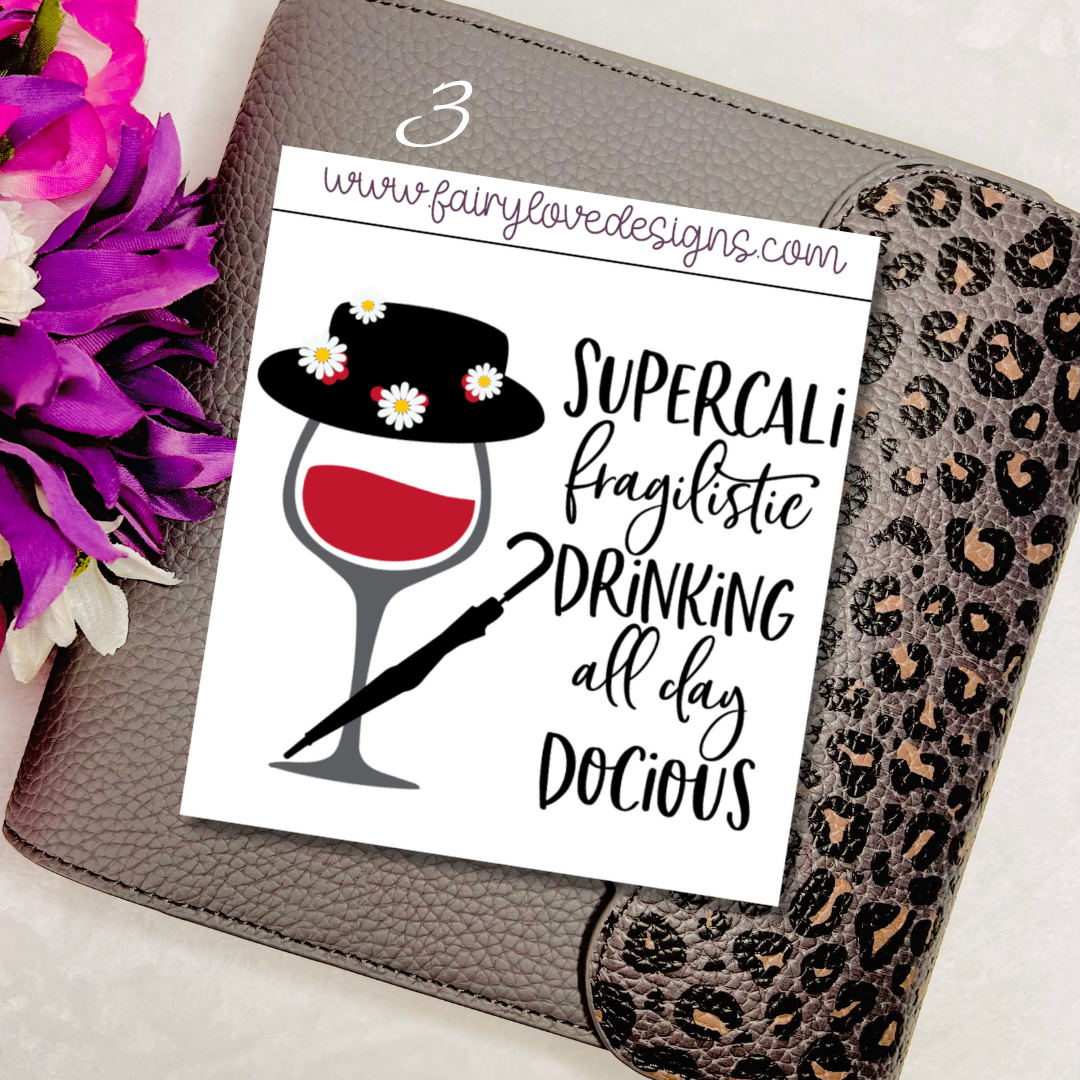 Magical Booze - clear format stickers