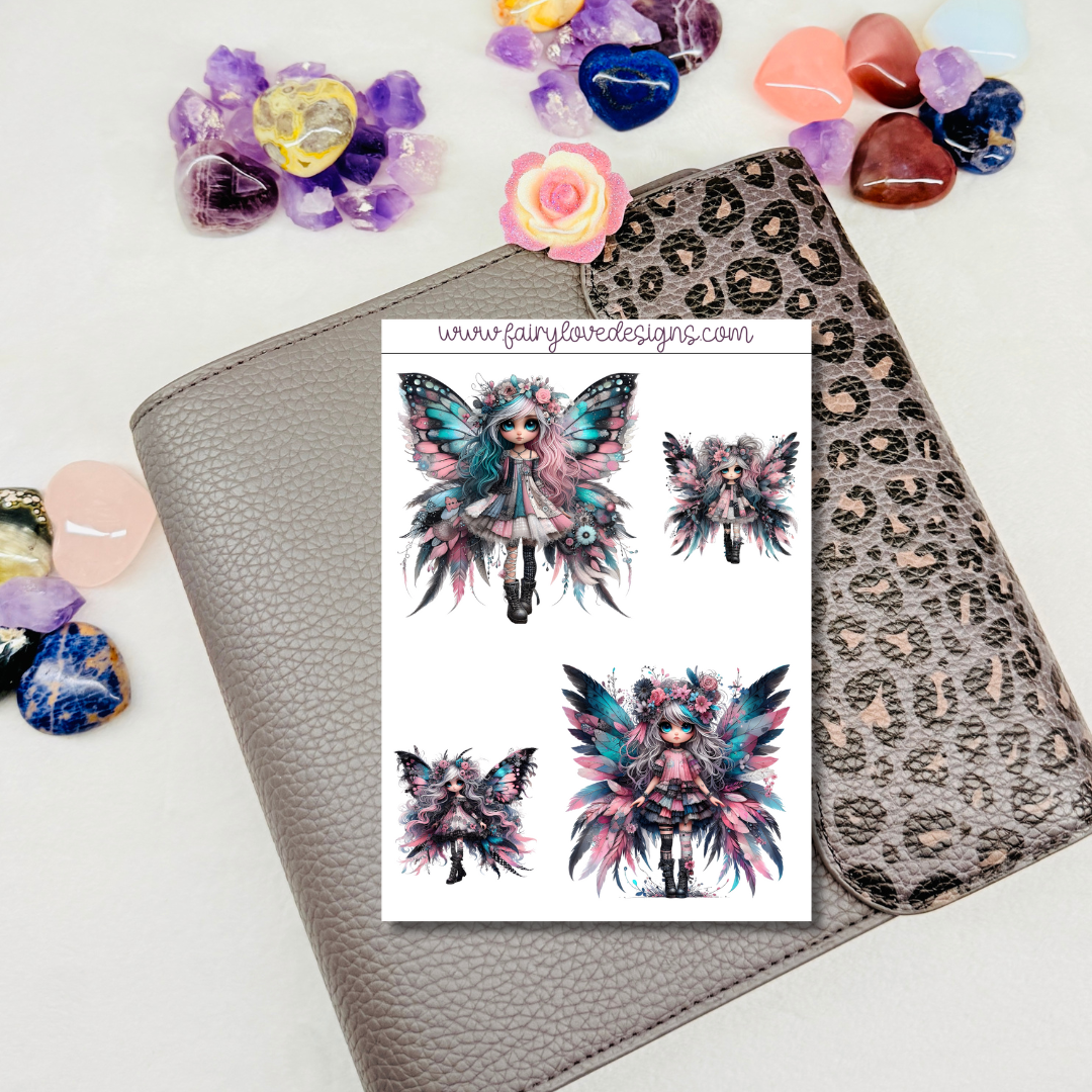 Pink and Blue Butterfly Girls