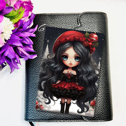 Goth Girl Winter Journaling Cards