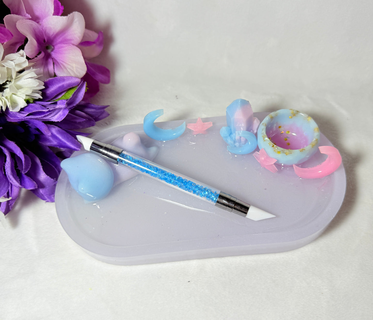 Pastel Blue/Lavender/Pink Fairy Tray