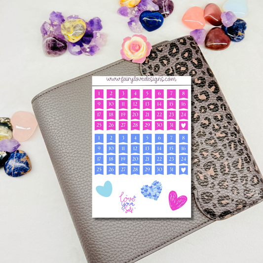 Pink and Blue Monthly - pocket buddy size