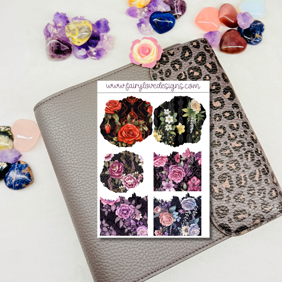 Goth Flower Washi Kit