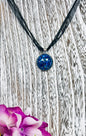 Dark Blue Circle Resin Pendant