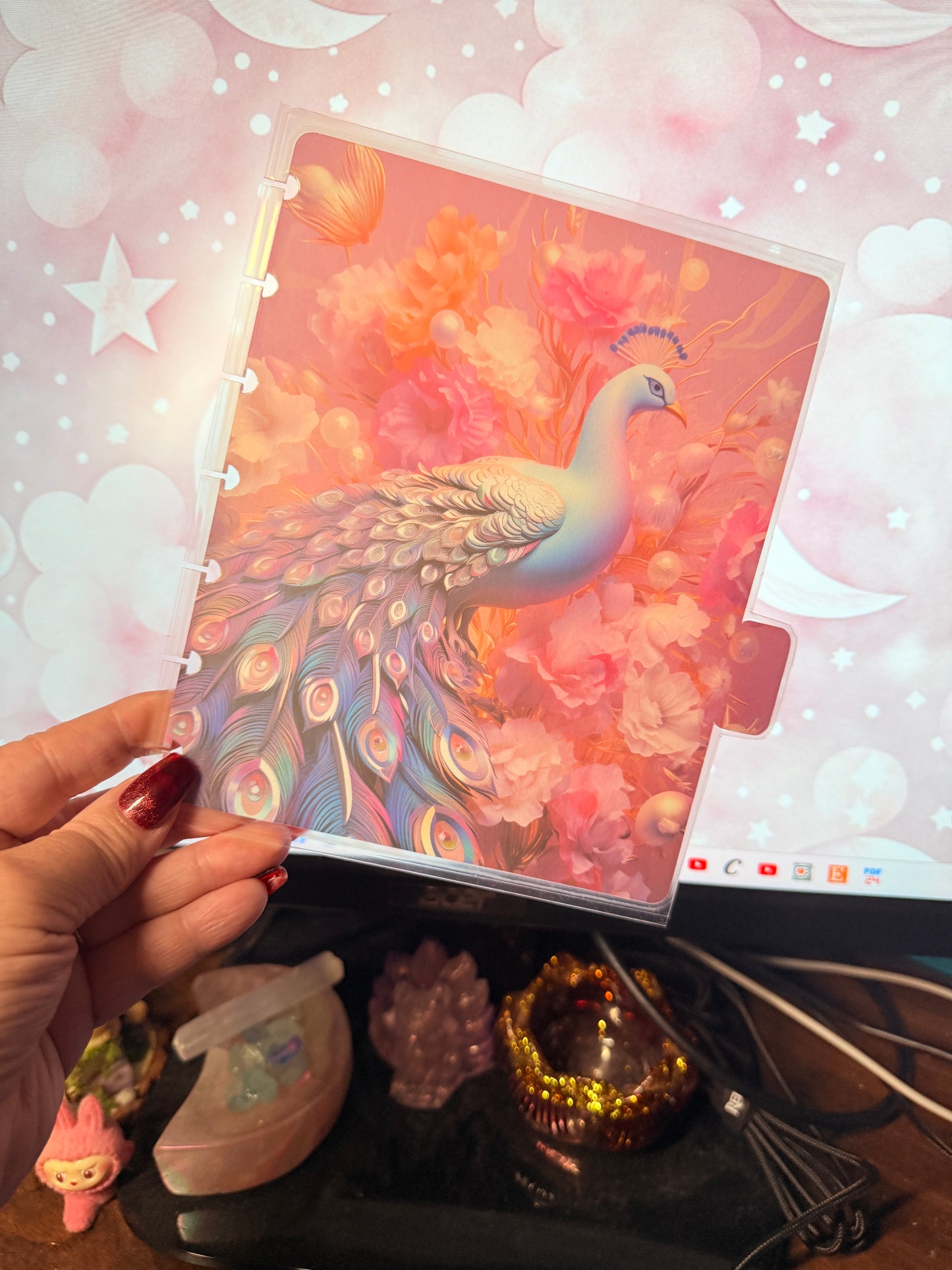 Pink Peacock B6 Disc Bound