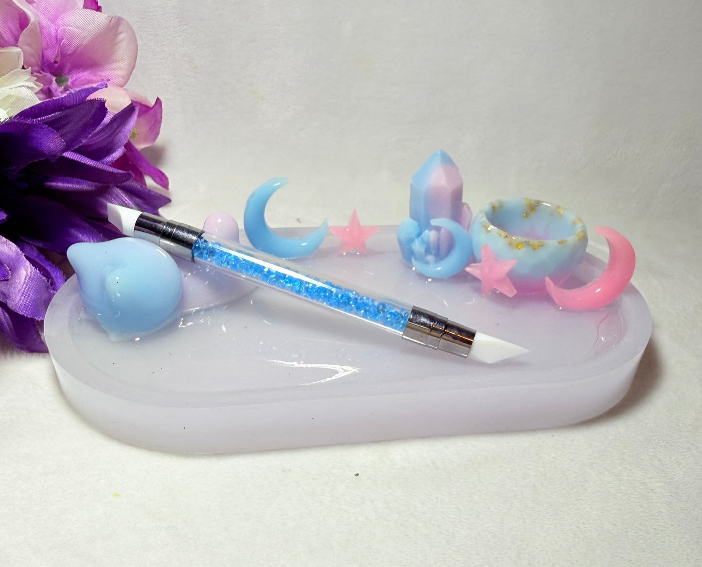 Pastel Blue/Lavender/Pink Fairy Tray