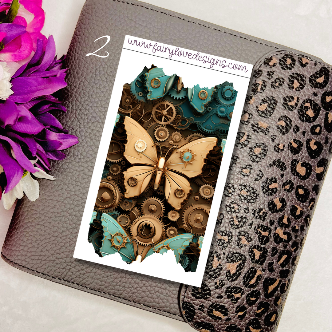 Butterfly Steampunk Rip Washi