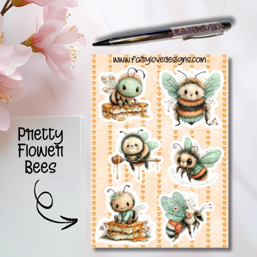 Pretty Flower Bees