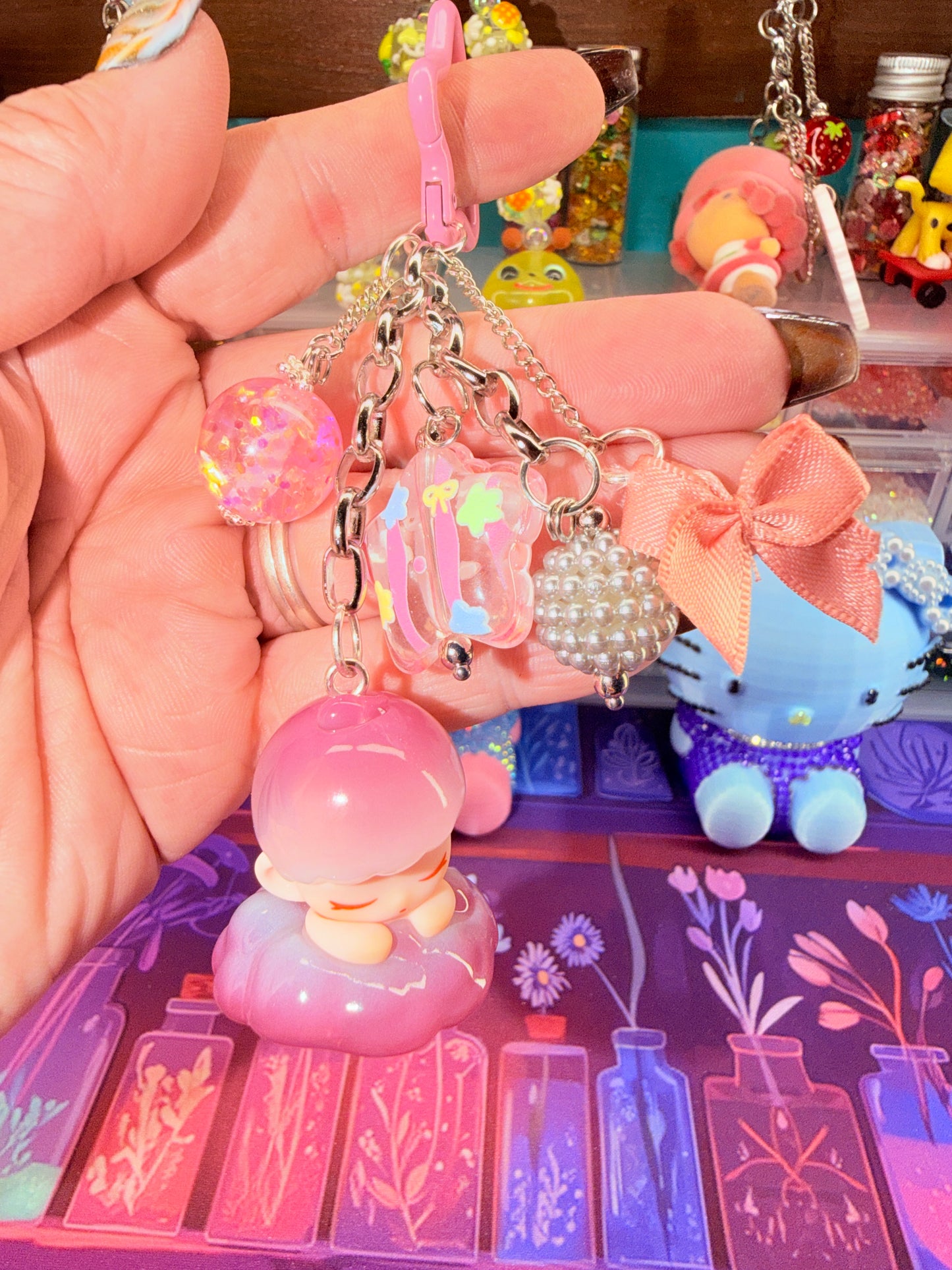 Kawaii Sleeping Baby Junk Keychain