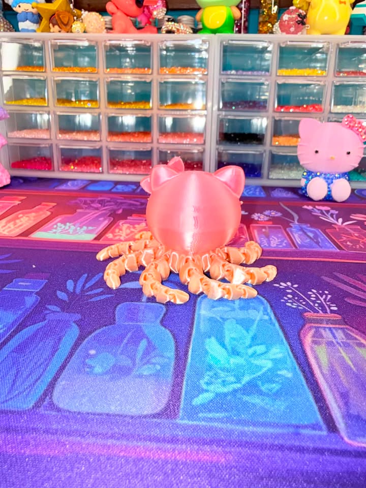 Happy Kitty Octopus 3d Print