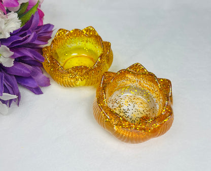 Golden Yellow/Orange Lotus bowls