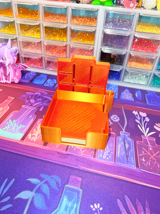 Sticky Note Holder with Stencils and Pen Holder