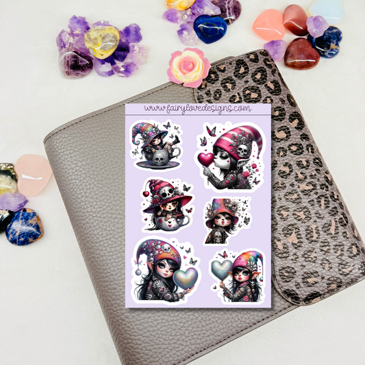 Pink Goth Gnomes