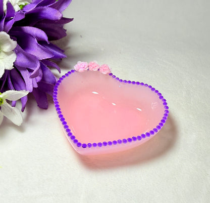 Pastel Pink Heart Bowl