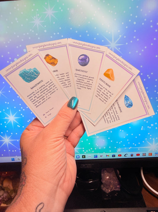 Crystal Meaning  Sticker Cards