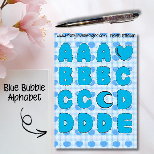 Blue Bubble Alphabet