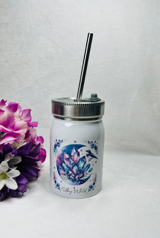 Stay Wild Crystals and Moon Tumbler
