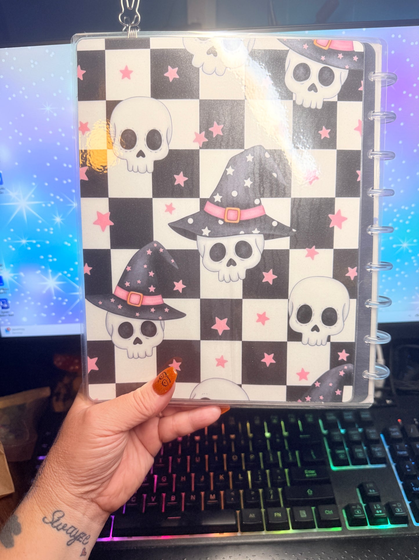 Witchy Skulls Covers plus Bookmarks for Classic Happy Planner