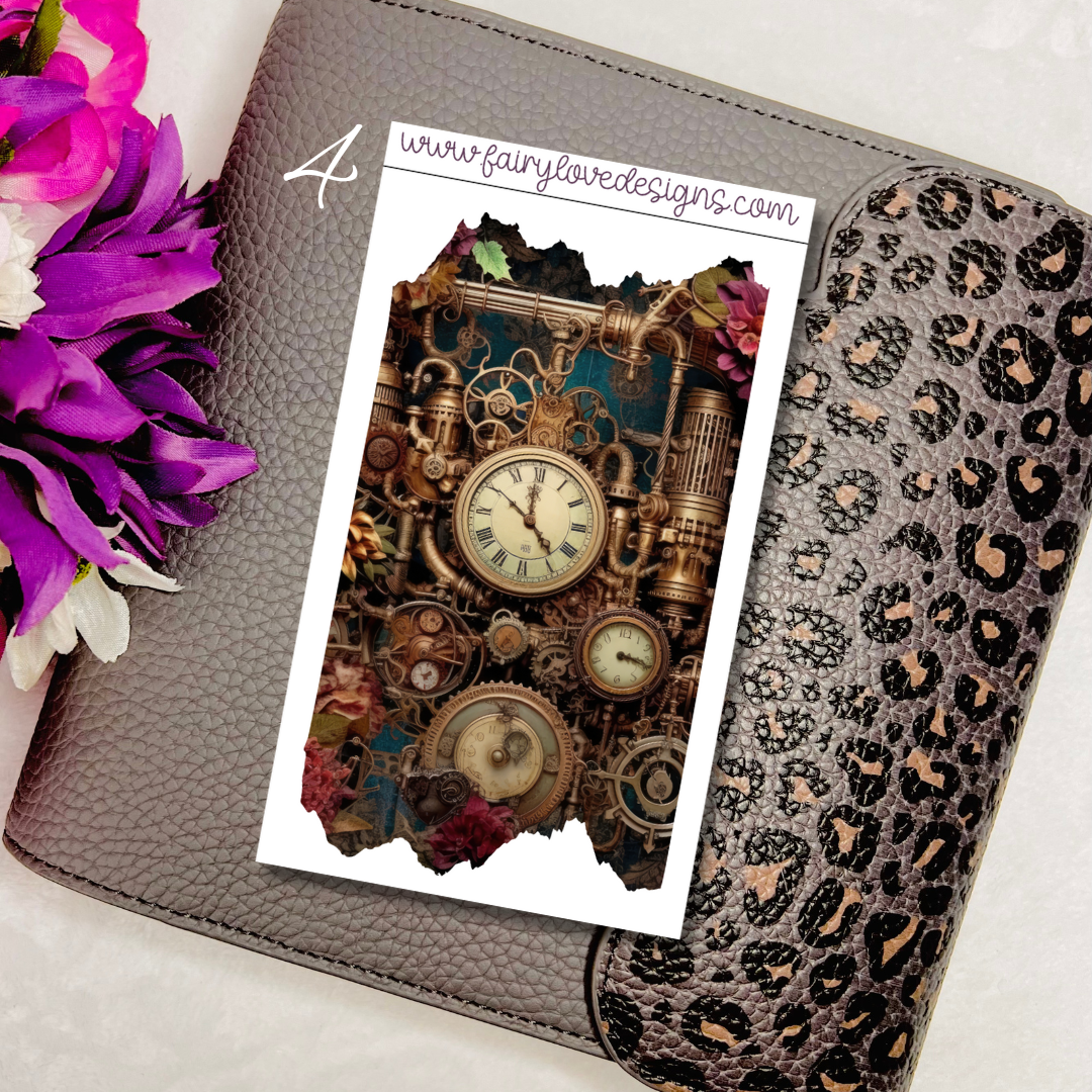 Flower Steampunk Rip Washi