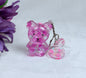 Pink Snowflake Bear Keychain