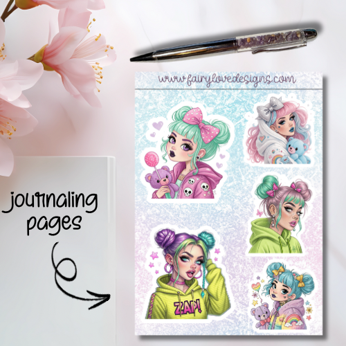 Bubble Gum Journalling Pages