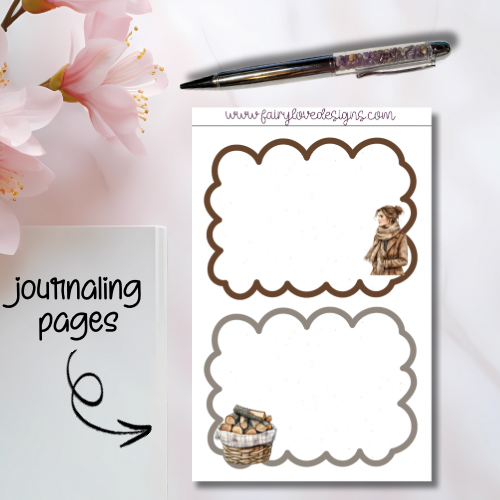 Winter Girls Journalling Pages