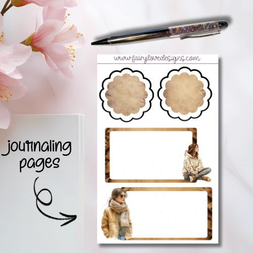 Winter Girls Journalling Pages