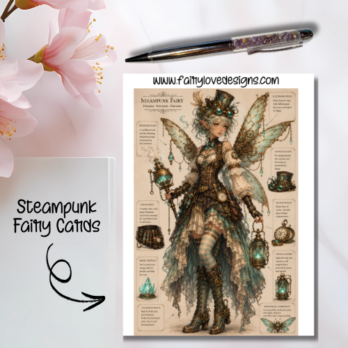 Standing Steampunk Fairy Cards