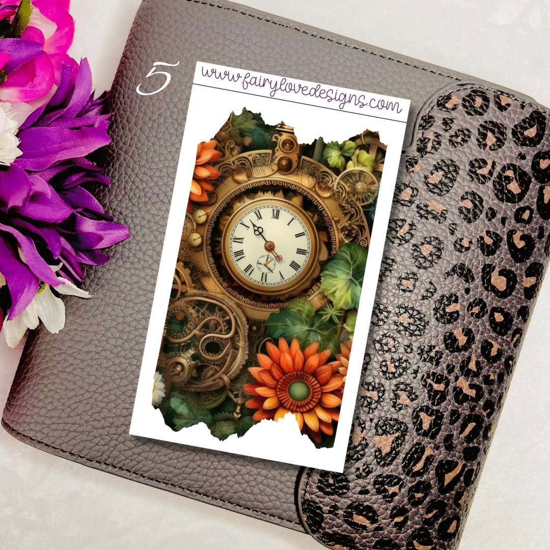 Flower Steampunk Rip Washi