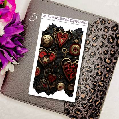 Heart Steampunk Rip Washi