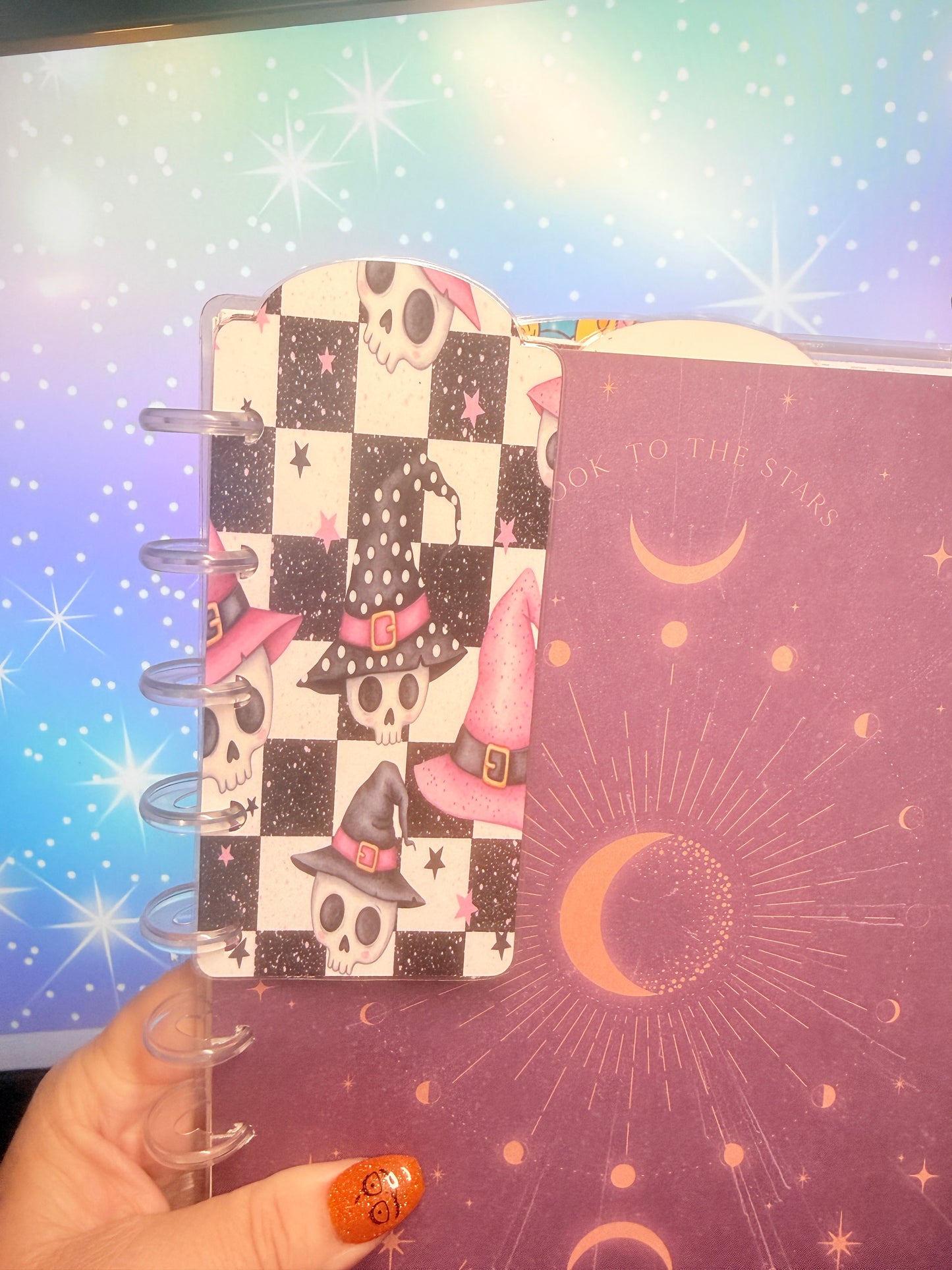 Witchy Skulls Covers plus Bookmarks for Classic Happy Planner