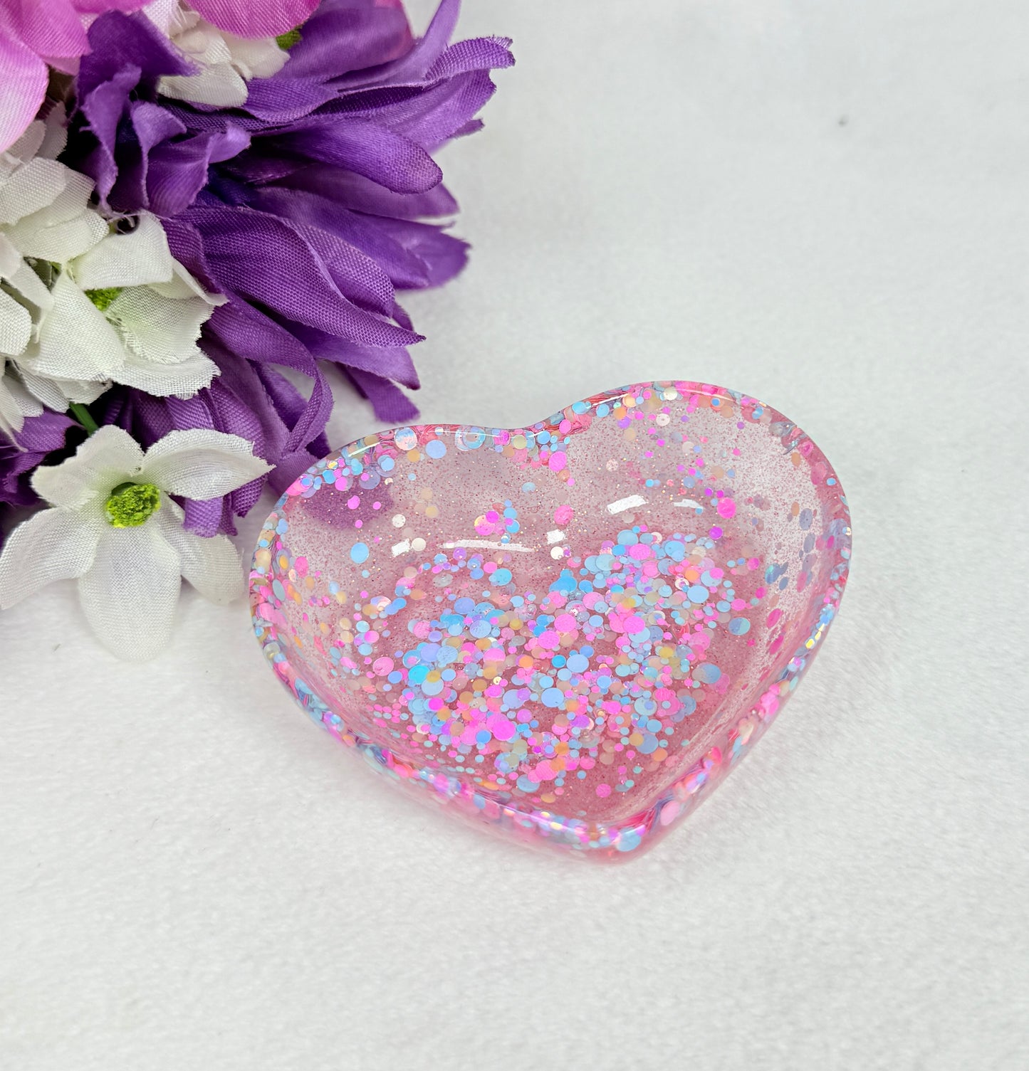 Petite Pink Resin Heart Bowl