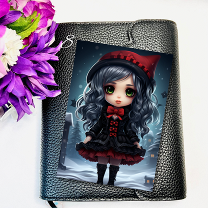 Goth Girl Winter Journaling Cards