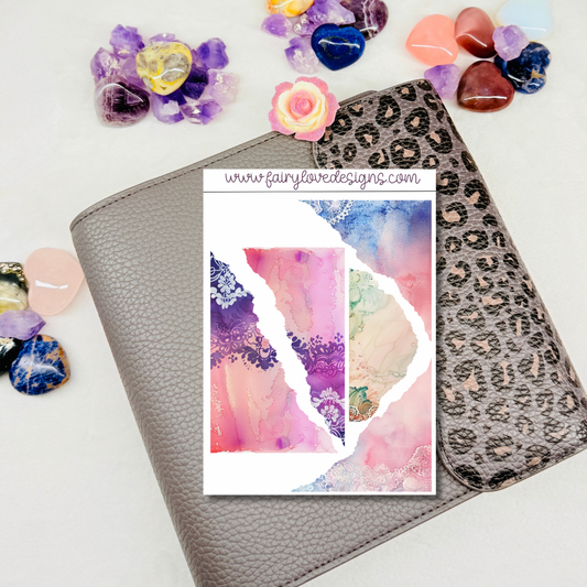 Tye dye Lace Washi Kit
