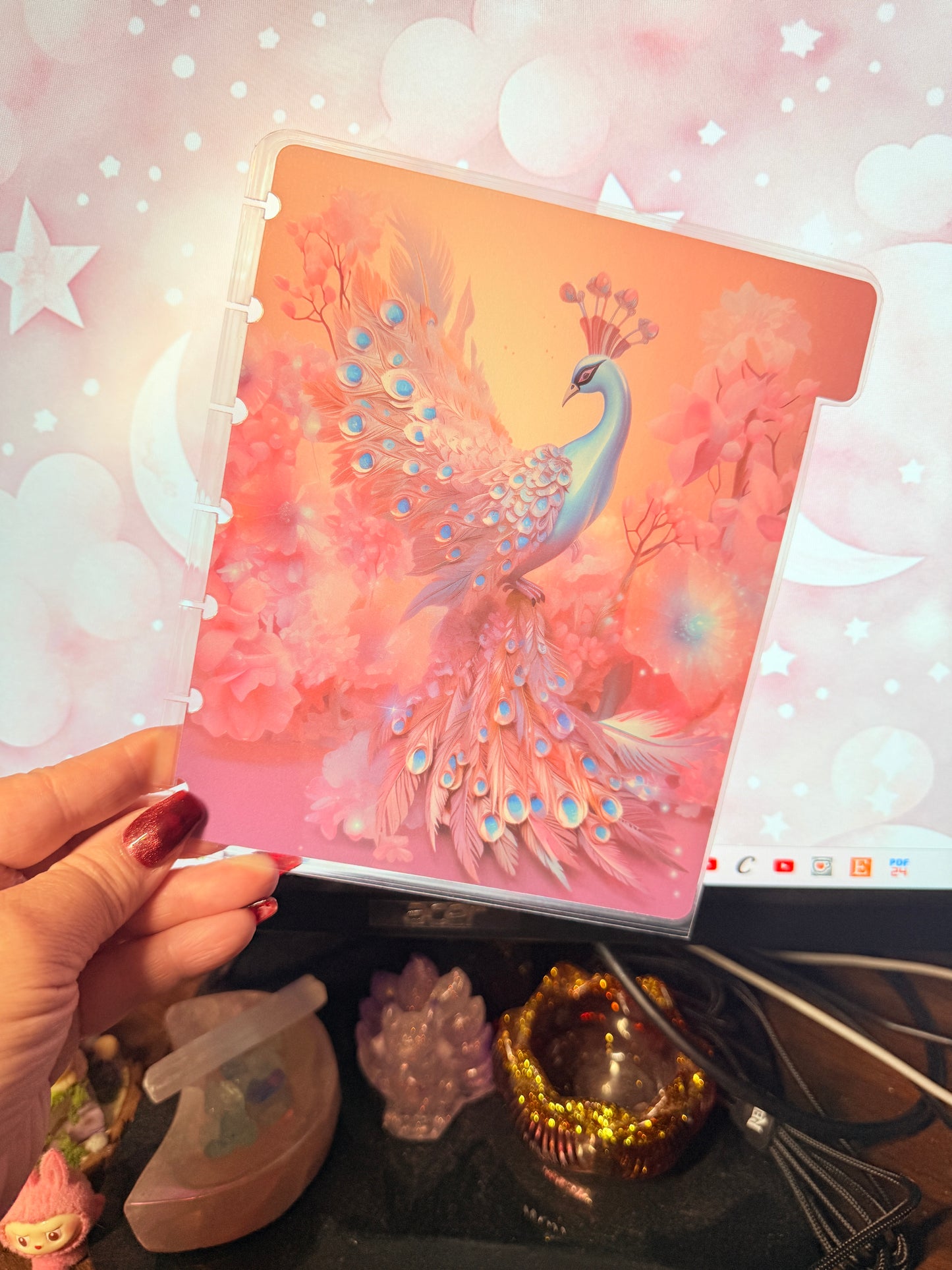 Pink Peacock B6 Disc Bound