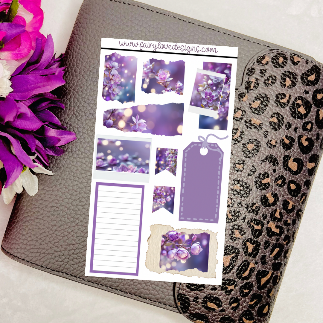 Purple Flowers Journaling Kit