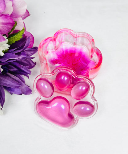 Pet Paw Resin Jewelry Box