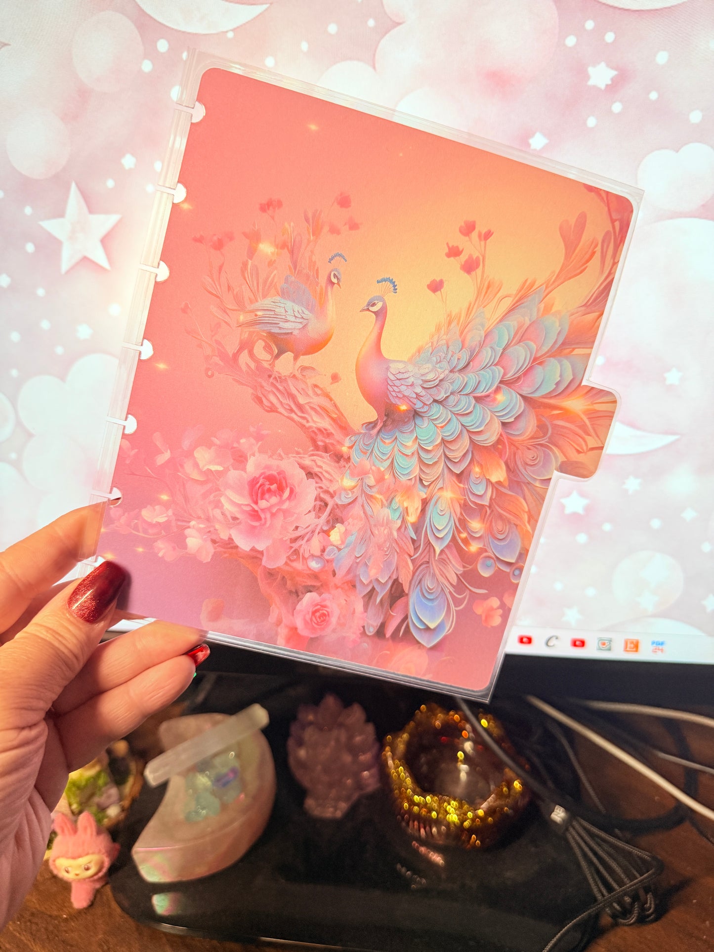 Pink Peacock B6 Disc Bound