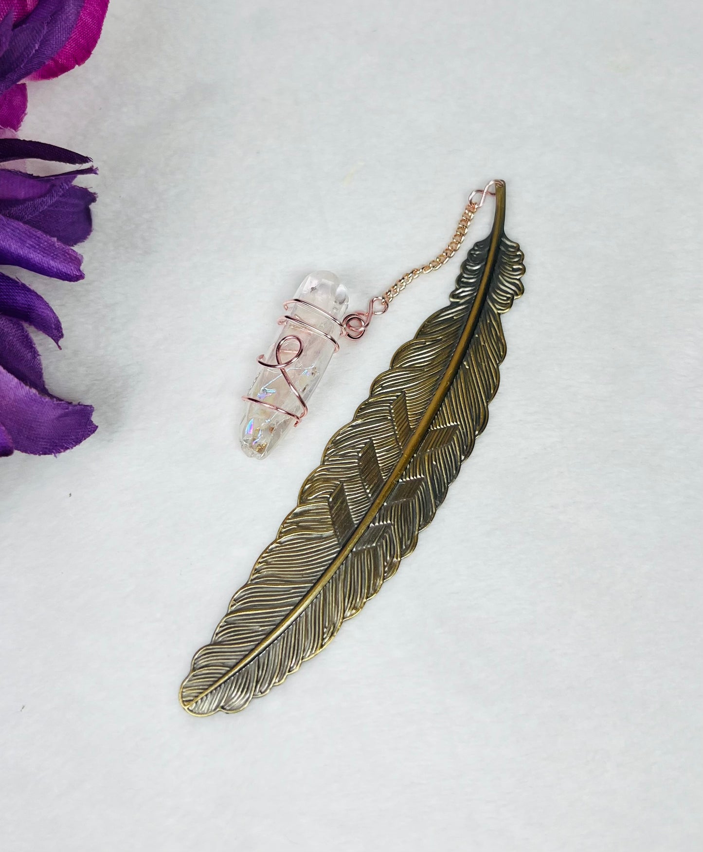 Clear Aurora Quartz Bookmark