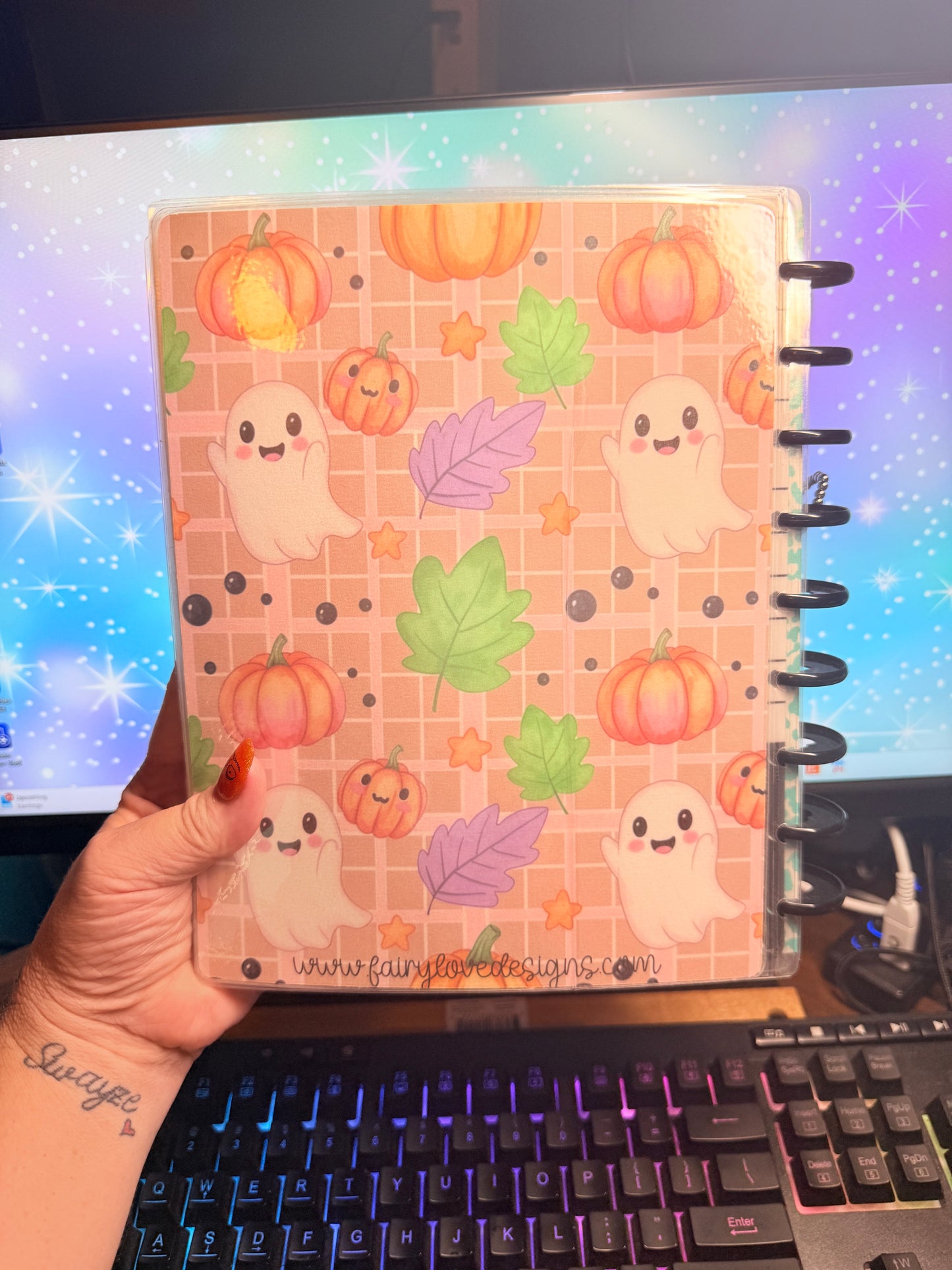 Happy Pumpkin Classic Happy Planner Covers with Bookmarks