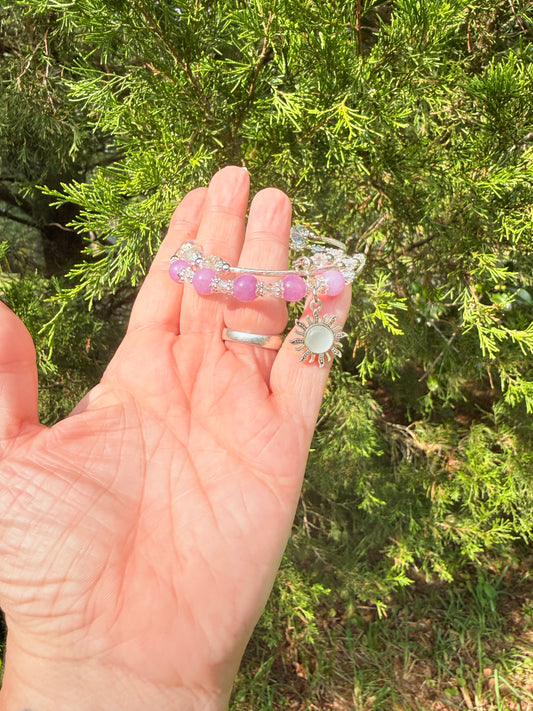 Light Amethyst Stone Bangle